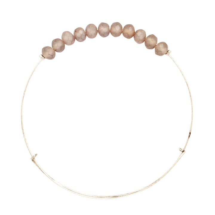 Gray Matte Crystal Wire Bangle for wholesale by BOPS WHOLESALE