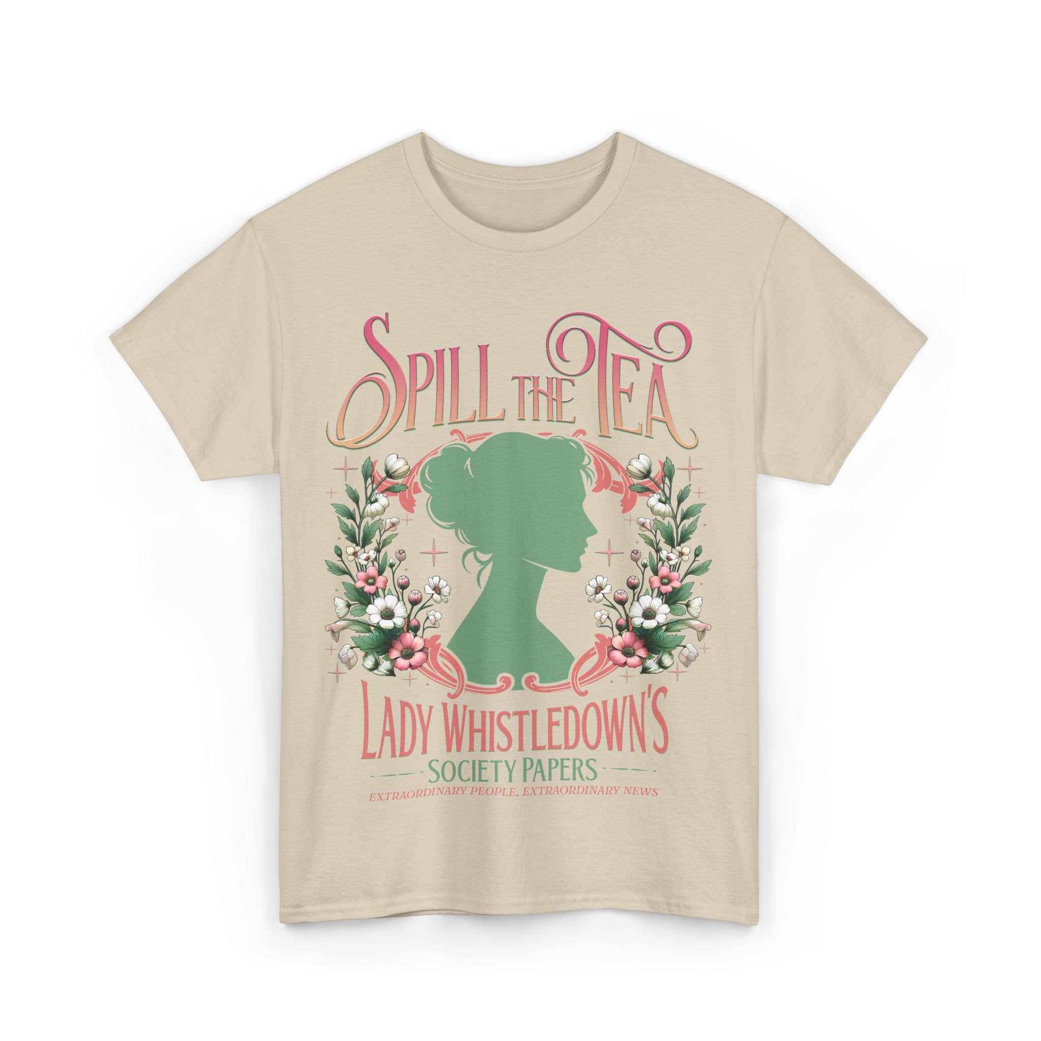 NVC Ecommerce LLC - Wholesale T-Shirt (Graphic) - Women's - Spill The Tea Lady Whistledown's Shirt, Society Papers Shirt2