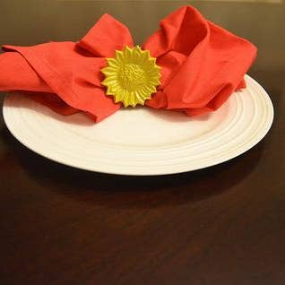 Vibhsa - Wholesale Napkin ring - Yellow Sunflower Napkin Rings - Set of 42