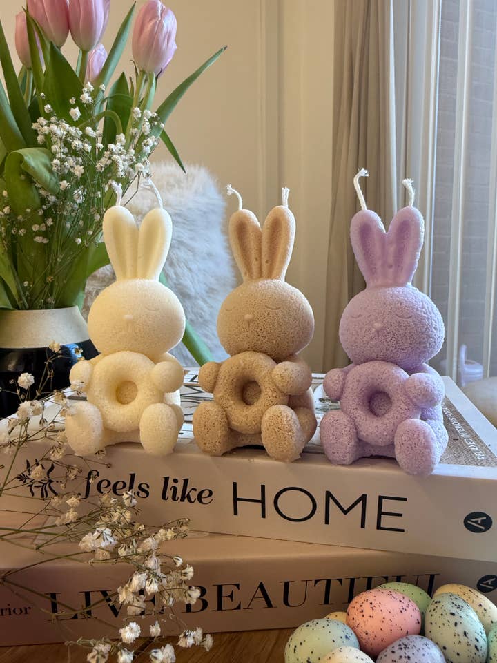 Bunny Donut Candle for wholesale by Ritual Spirit ltd