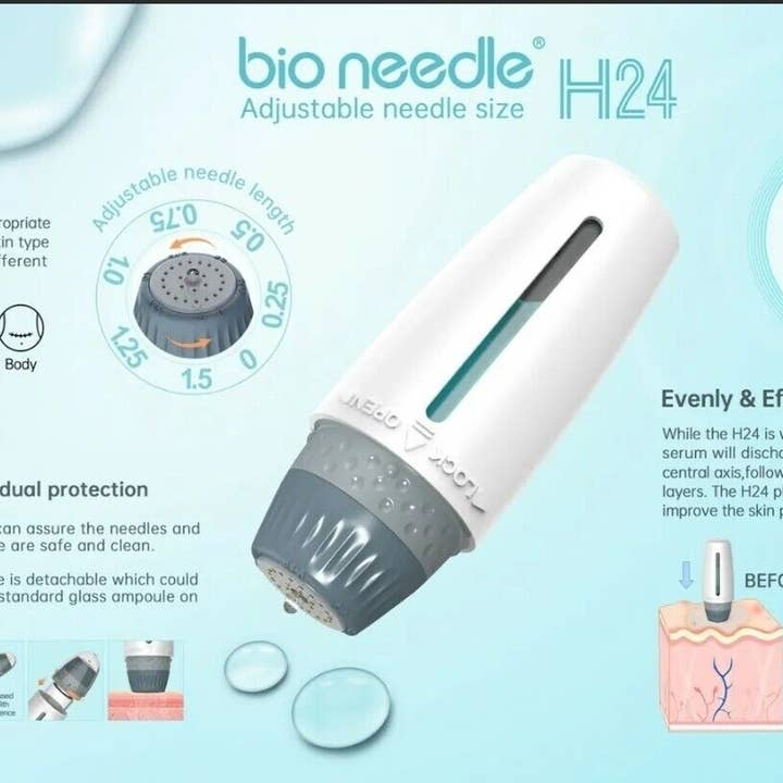 AMMURI - Wholesale Electronic Skincare Device - Professional Microneedling at Home: 0-1.5mm Adjustable Derma Stamp for Skin Rejuvenation1