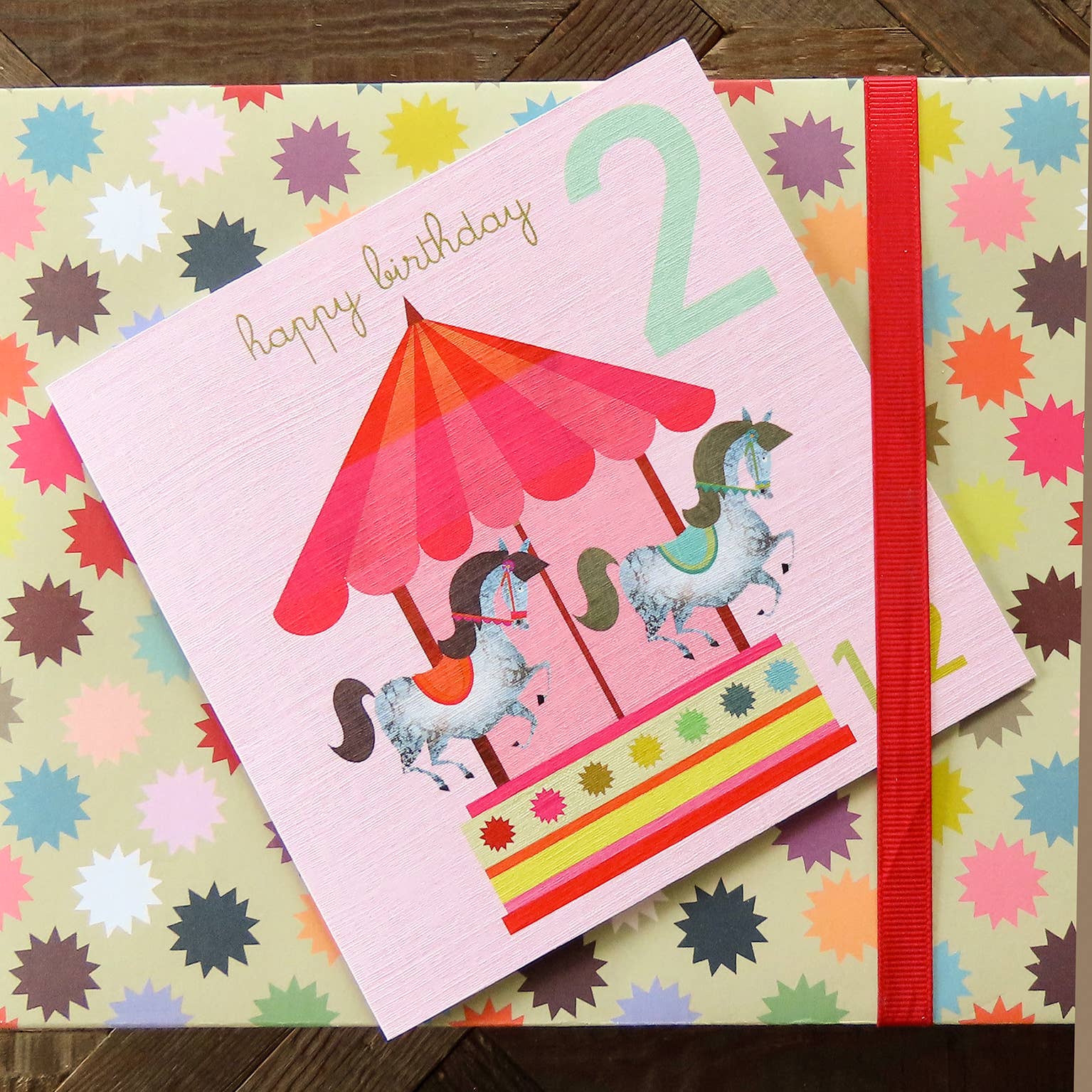Kali Stileman Publishing – wholesale Birthday card – JA07 Two Horses 2nd Birthday Card1