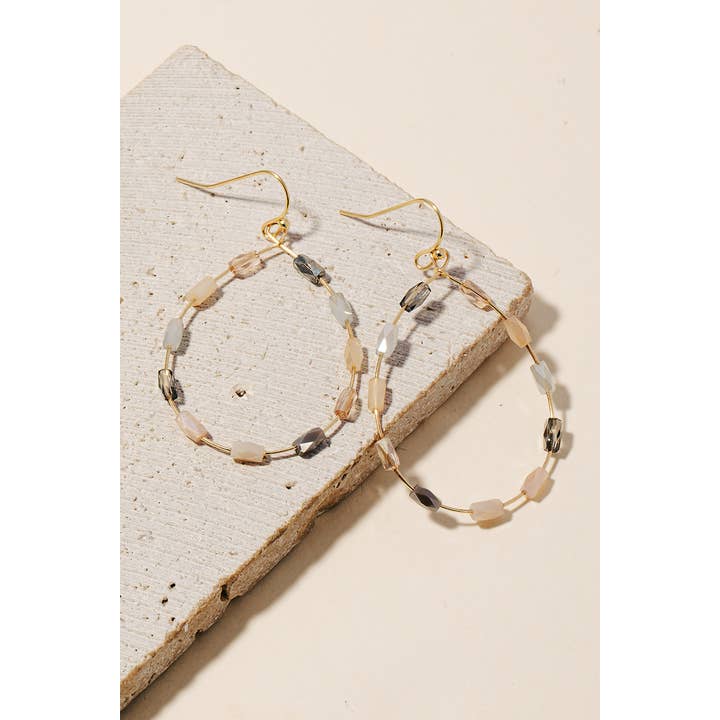 Anarchy Street - Wholesale Dangle Earrings - Faceted Glass Tube Beaded Tear Dangle Earrings
