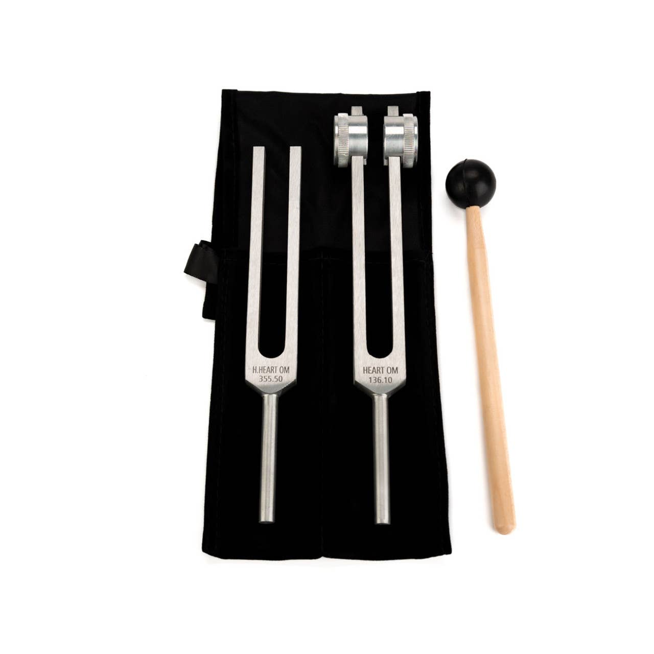 HK Higher Knowing - Vente Accessoire de méditation - Diapasons de résonance du cœur Zen OM et cœur supérieur - Ensemble de 2 réglages2