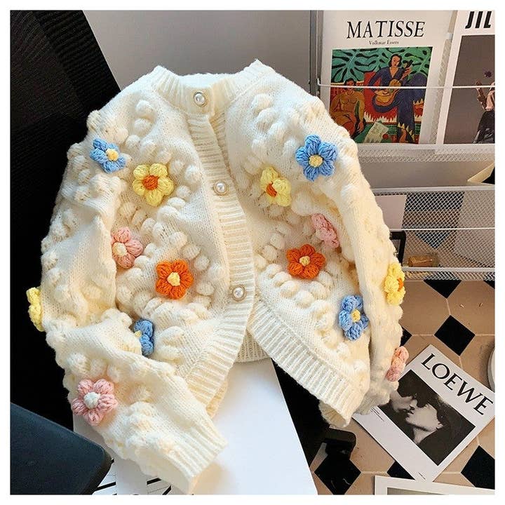 Loose Round Neck Solid Long Sleeve Sweater for wholesale by Sheer Trend