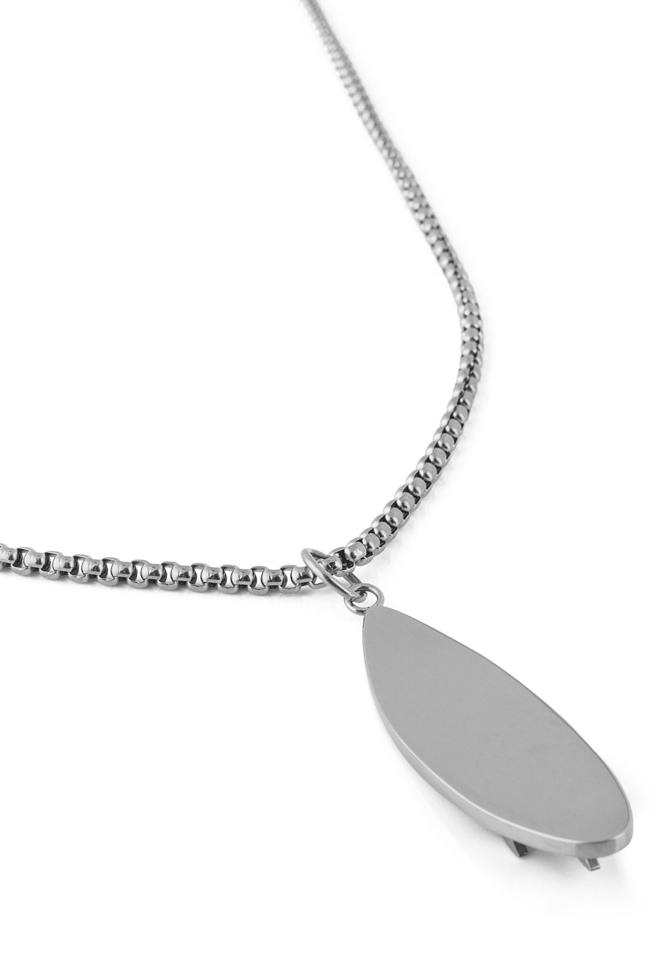 Blackskies – wholesale Pendant/charm necklace – Nalu Surf Board Pendant / Necklace Silver 70 cm4