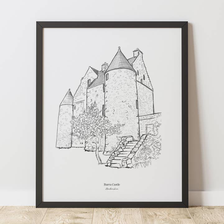 Barra Castle, Aberdeenshire. for wholesale by Morello Press