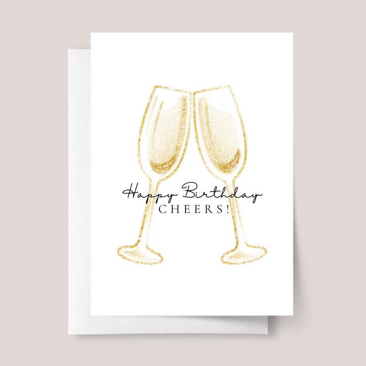 Design Sprinkles - Wholesale Birthday Card - 21st Birthday Card: Champagne Cheers0
