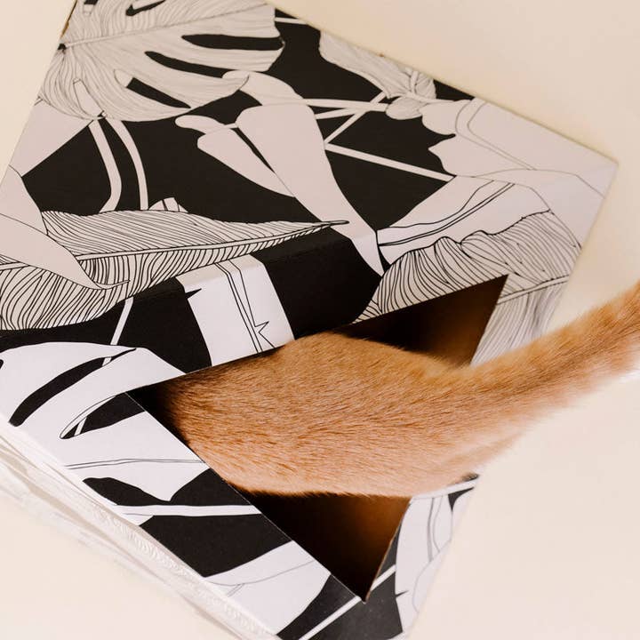 Kitty Kardboard – Coçador de gato - Gato por atacado – Pirâmide de gato de papelão 'Dark Paradise'