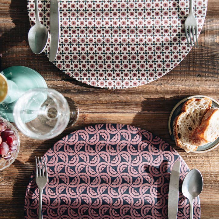 Sottopiatto Cementine rosa antico per la vendita all'ingrosso da parte di Misalù - Dress up your table