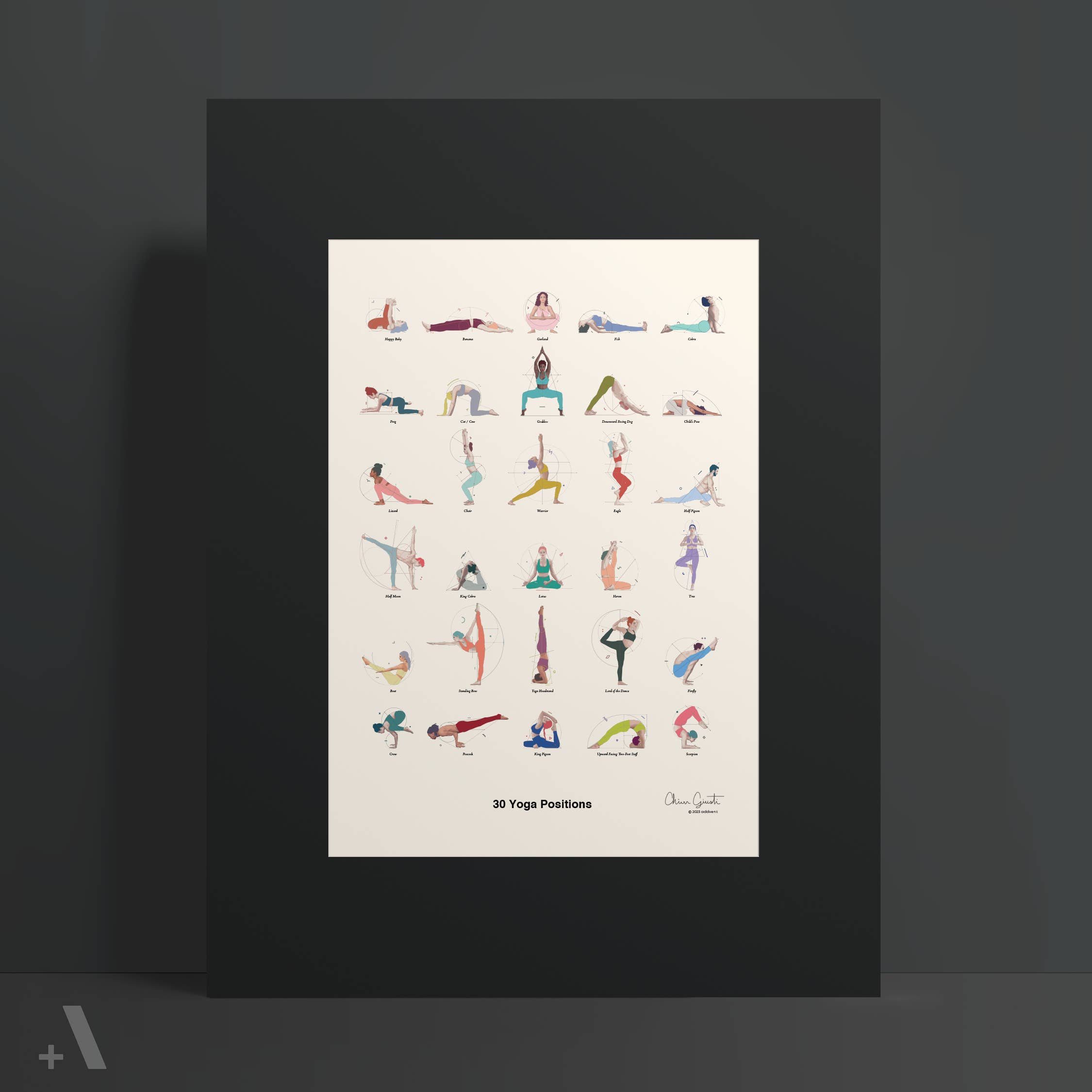 Addvent - Wholesale Art Print - Yoga Positions / Poster Art Print2