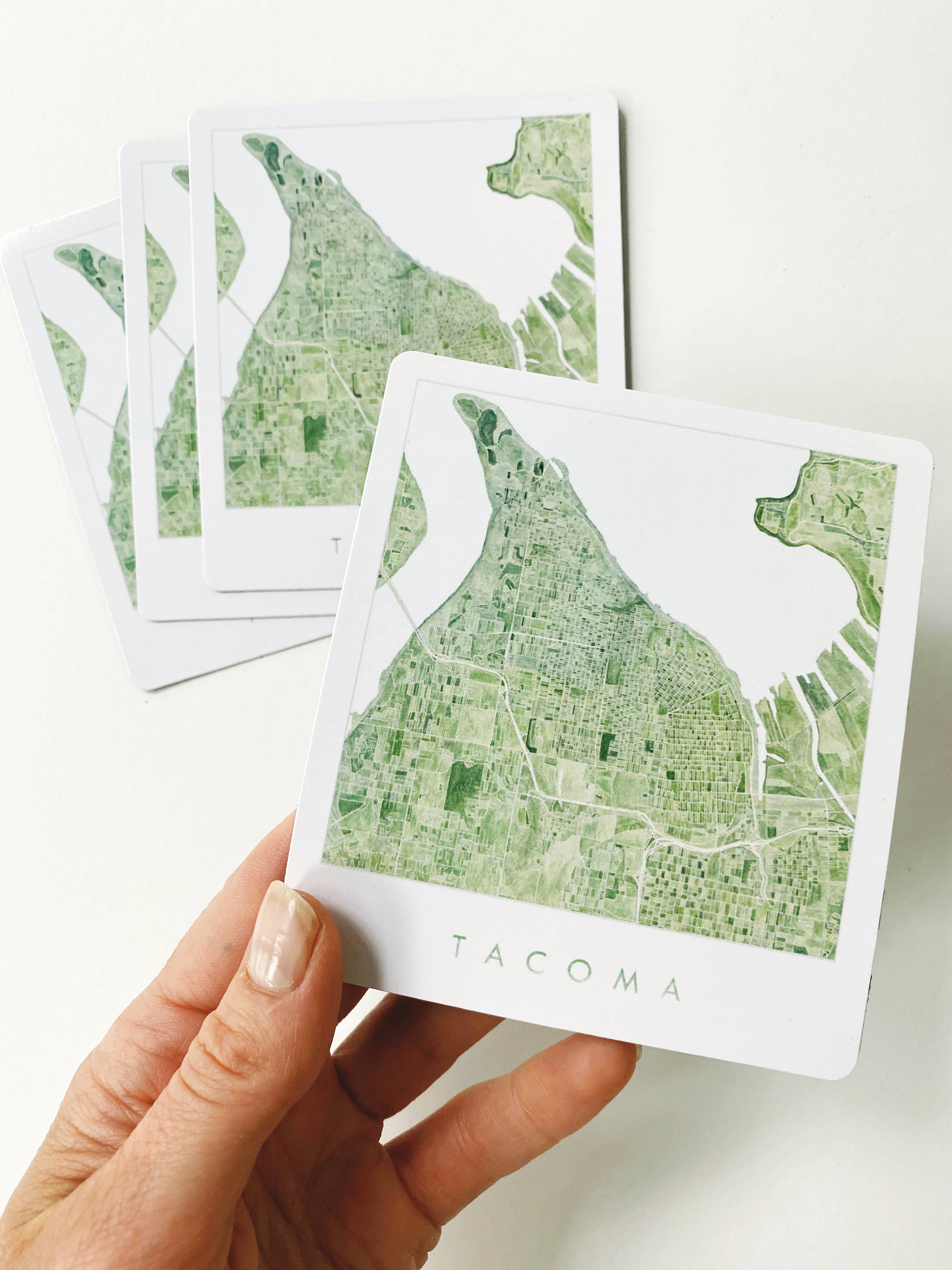 Turn-of-the-Centuries - Wholesale Magnet - Tacoma Washington Watercolor Map - Flex Magnet2