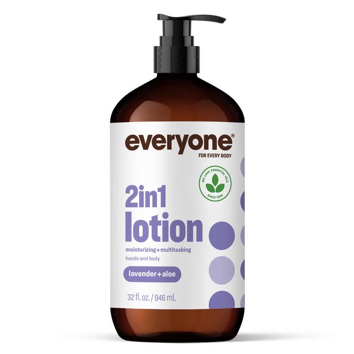 Lavender + Aloe 2in1 Lotion 32 oz Case Pack of 6 for wholesale by EO + Everyone