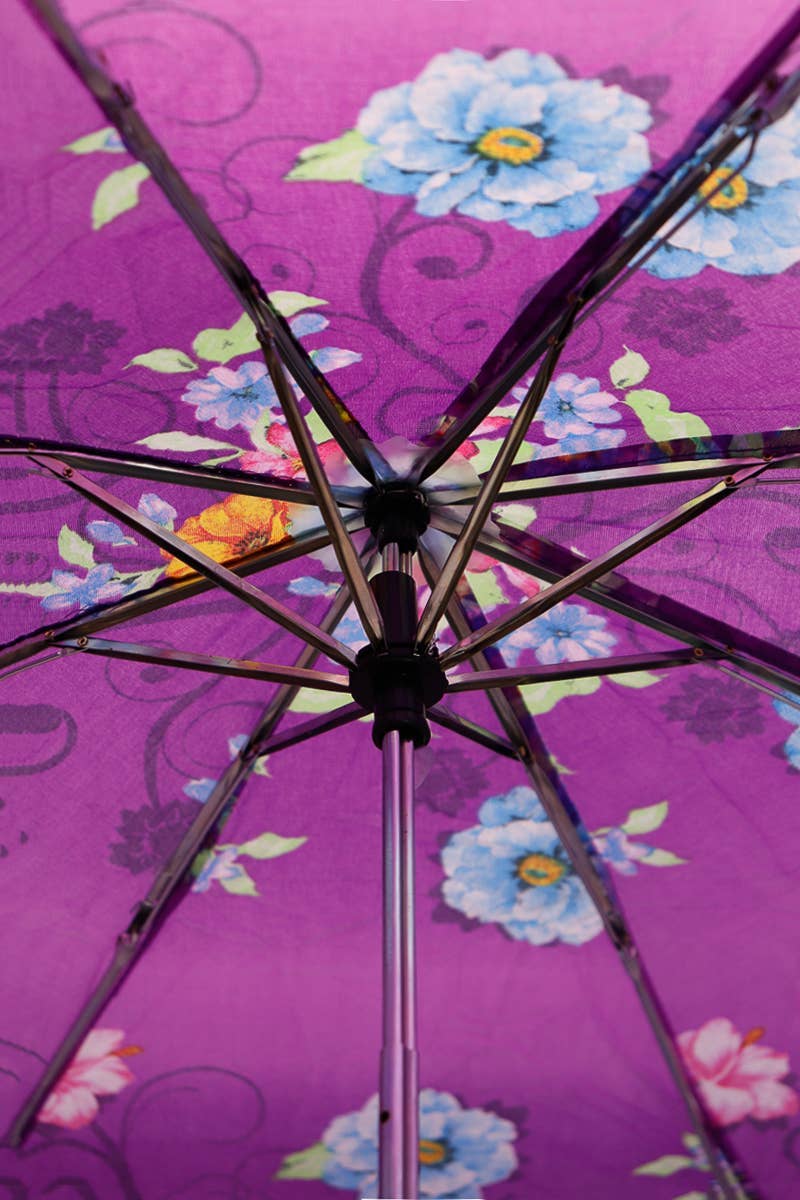 ASSORTITI Ombrello da viaggio compatto con stampa floreale, apertura manuale in vendita all'ingrosso su Faire4