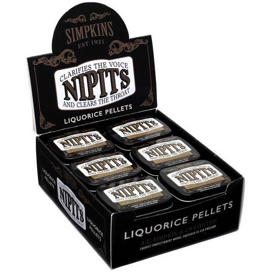 B&R Classics - Wholesale Hard Candy - Simpkins Nipits: Plain Liquorice Pellets1