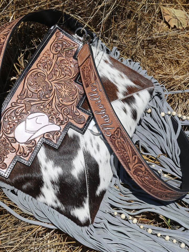 The Nashville Cowhide Crossbody A Haute Southern Hyde for wholesale by Haute Southern Hyde