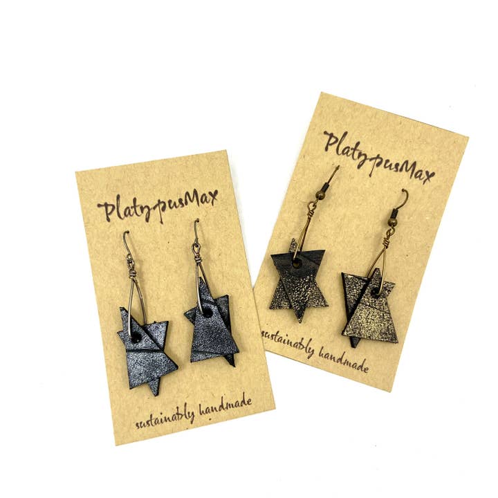 Pendientes colgantes de estrella rústica de David y Judaica para venta al por mayor de PlatypusMax