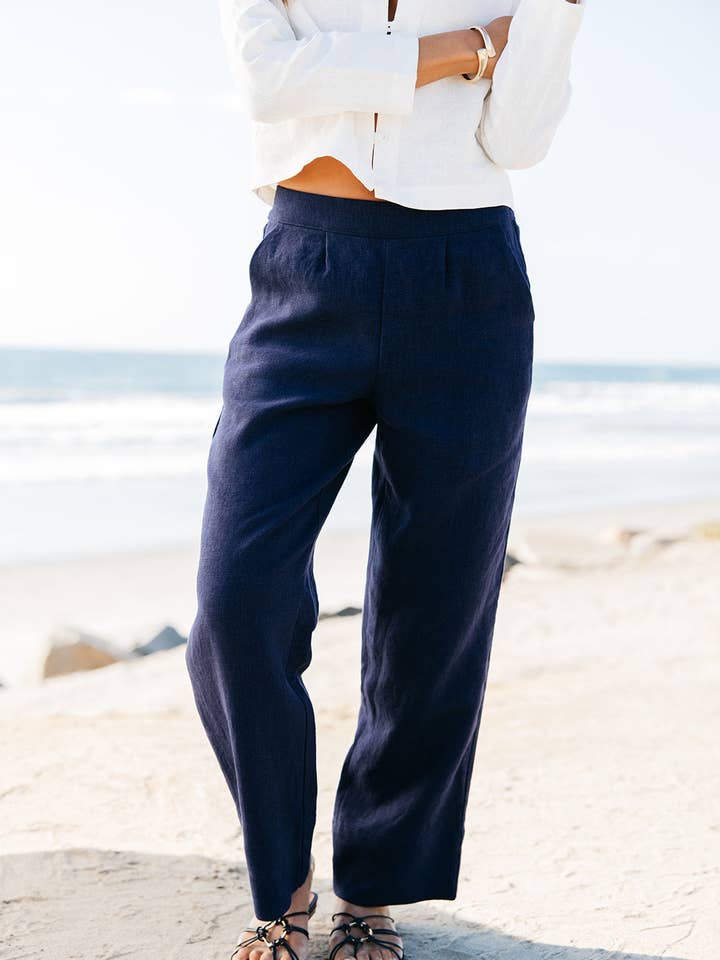 ISLA & SAIGE - Wholesale Pants - Women's - Lauren Linen Pant1