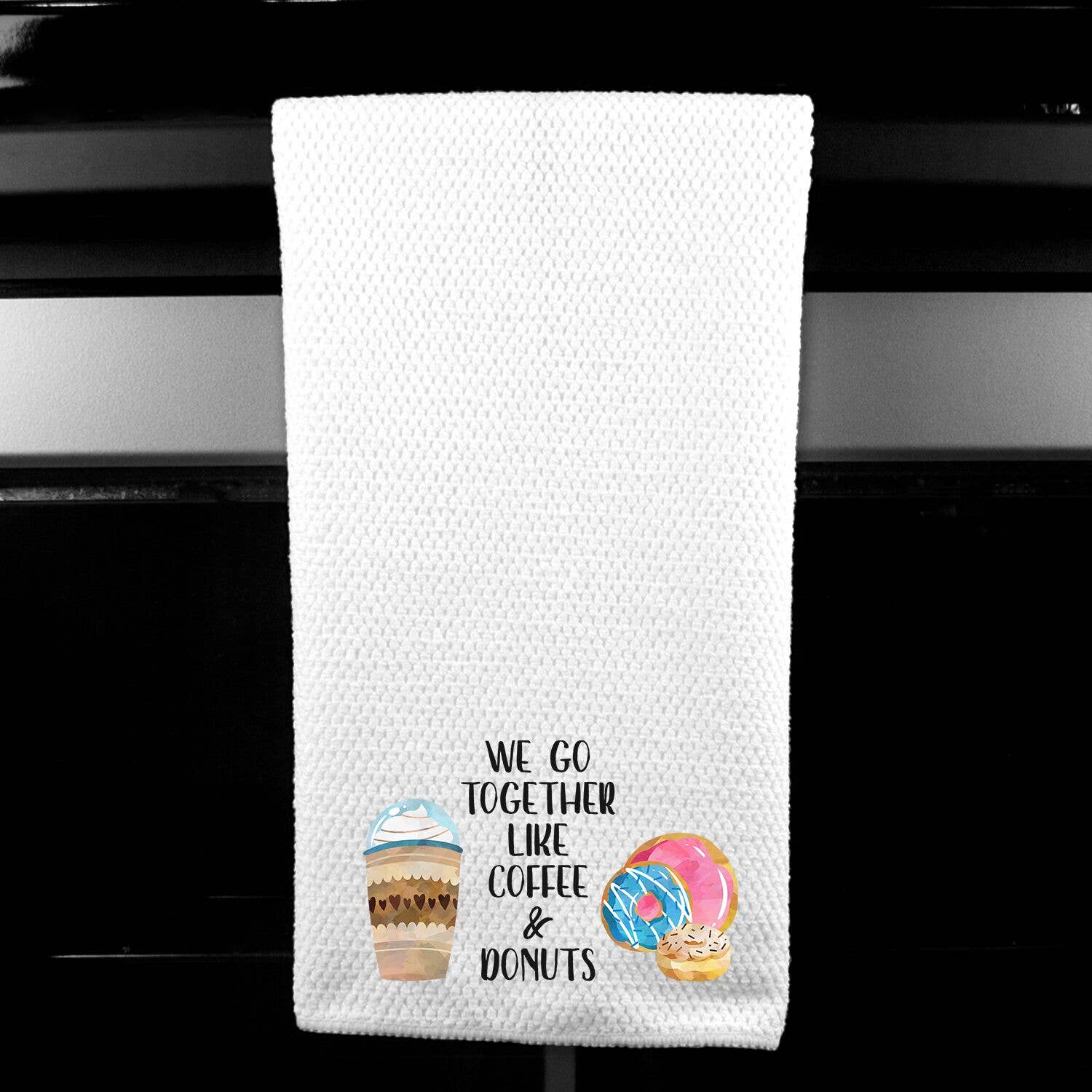 Dasha Alexander - Wholesale Tea Towel - Coffee and Donuts Microfiber Towel0