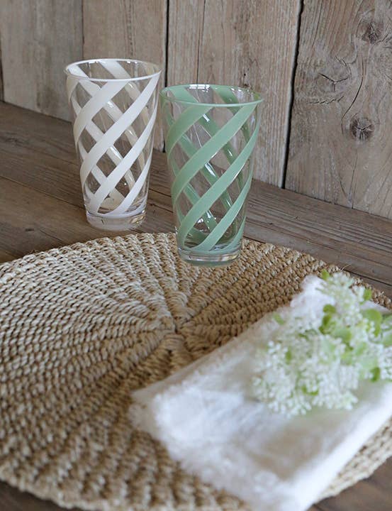 Fiorirà un giardino - Vendita all'ingrosso Bicchiere/tazza - Bicchiere Metacrilato Alto Spirale Crema Piena D9 H16 cm1