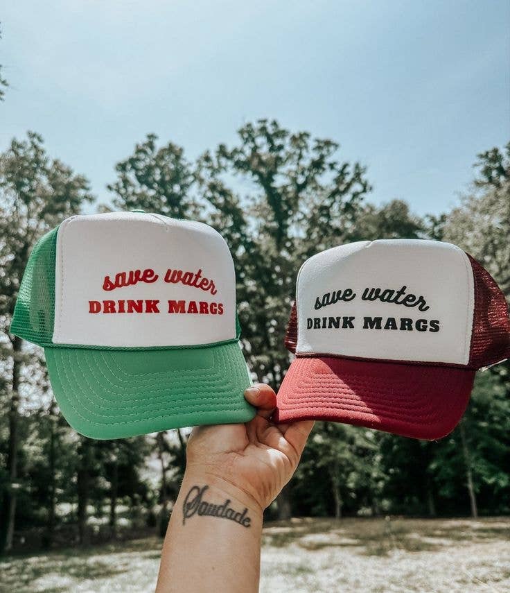 THE BEVEL LABEL - Wholesale Trucker Hat - Women's - Save Water, Drink Margs Trucker Hat0