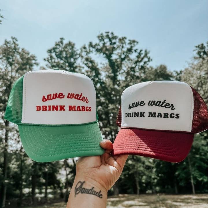 THE BEVEL LABEL - Wholesale Trucker Hat - Women's - Save Water, Drink Margs Trucker Hat0