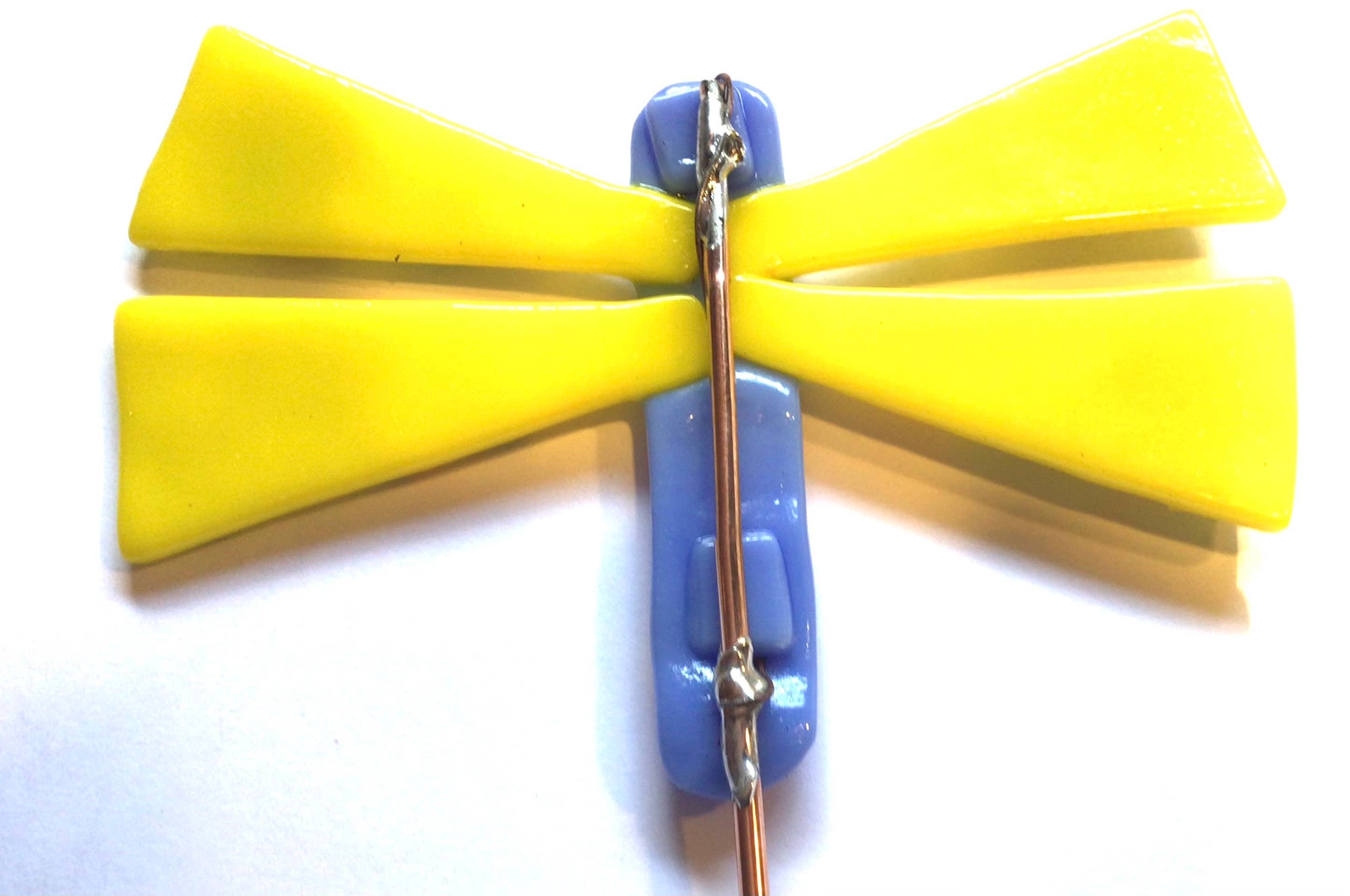 Fish Tales - Wholesale Garden/Lawn Stake - Dragonfly plant pick fused glass6