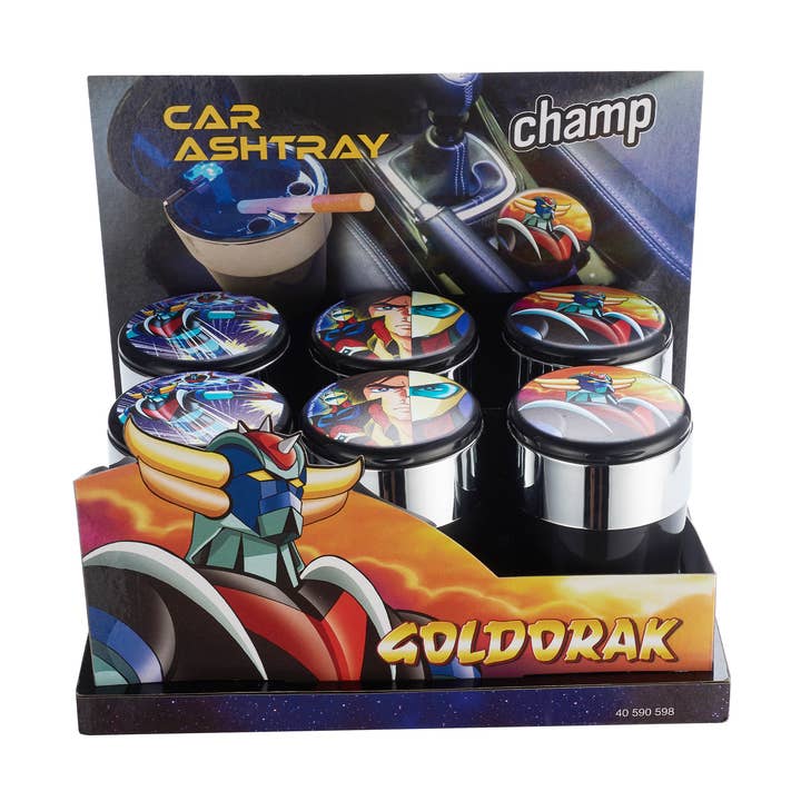 GOLDORAK Cendrier de voiture avec Led, pour la vente par Champ by Polyflame