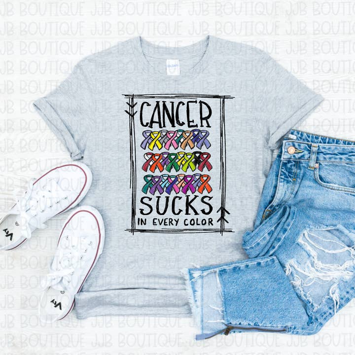 Cancer Sucks Tee for wholesale by Rockin’ 5A Apparel