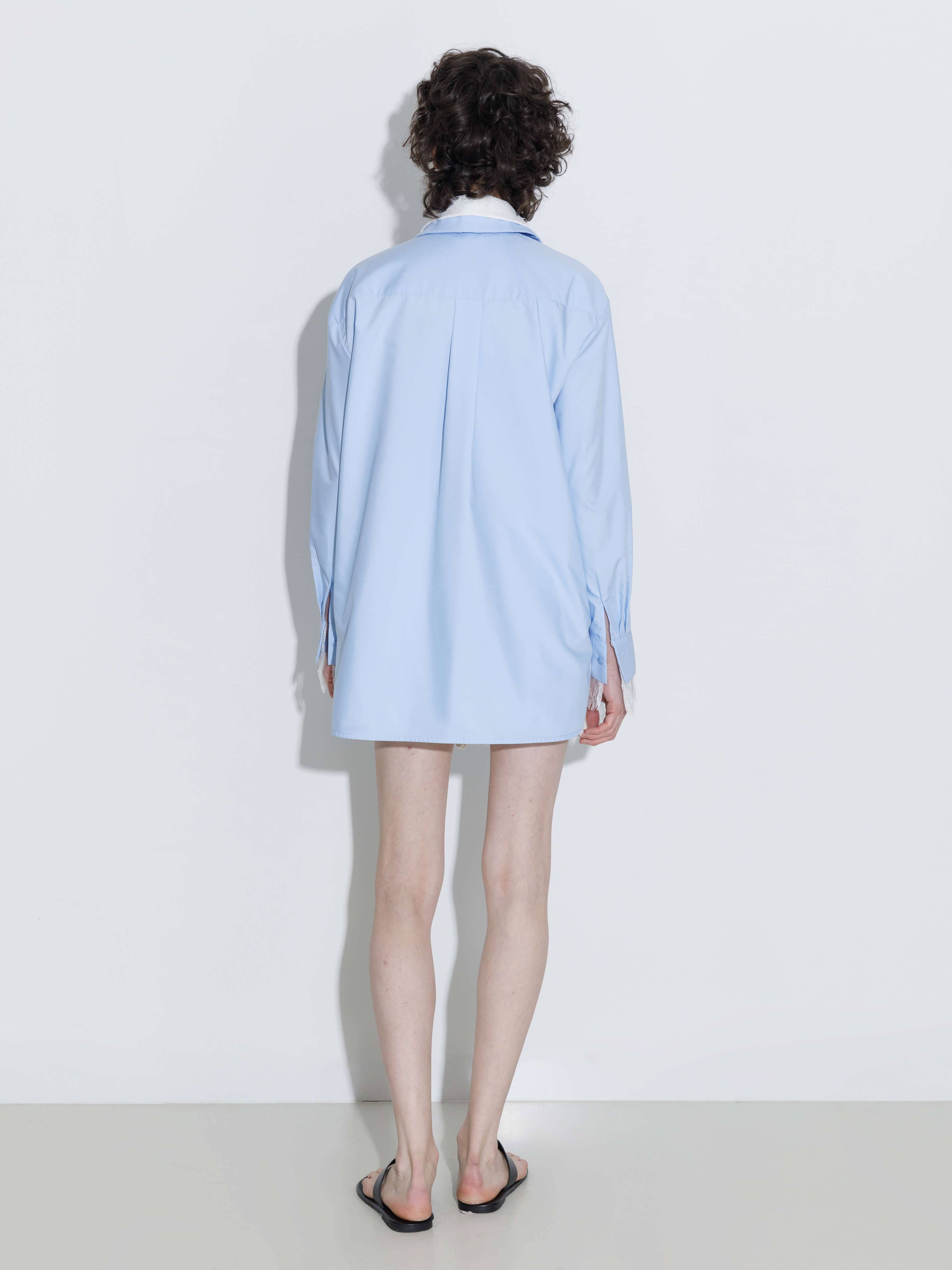 CUBIC - Wholesale Button Down Shirt - Women's - Double Wing Collar Shirt with Detachable Lace Collar11