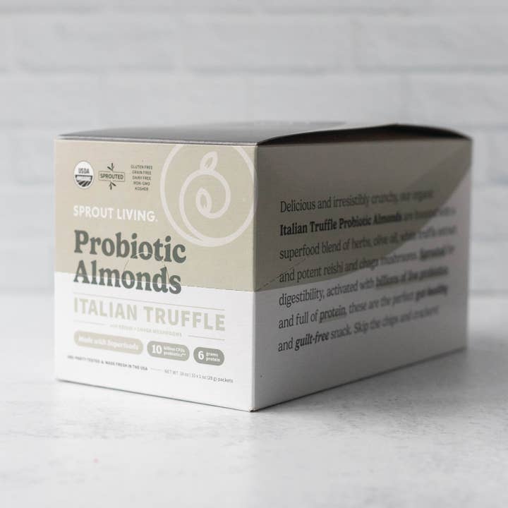 Probiotic Almonds | Sprouted, Italian Truffle, Box, 10 ct for wholesale by Sprout Living
