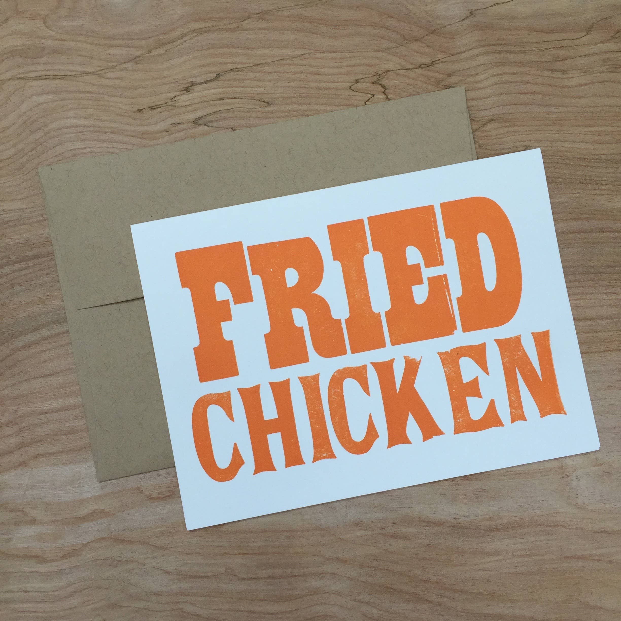 Pioneer House (formerly Yee-Haw) - Wholesale Everyday Greeting Card - Fried Chicken Letterpress Greeting Card3