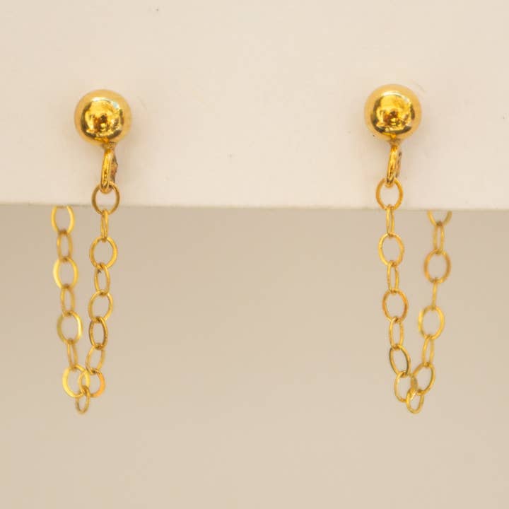 Simplest Ball Ear Jacket for wholesale by Syd Squared Jewelry