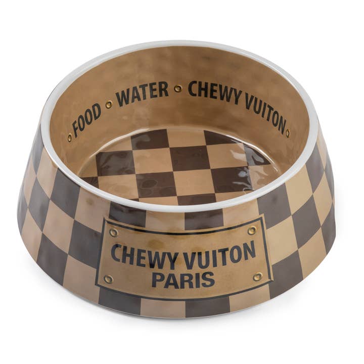 Haute Diggity Dog - Wholesale Pet Bowl - Cat/Dog - Checker Chewy Vuiton Bowl - 3 Sizes!! Dog Bowls