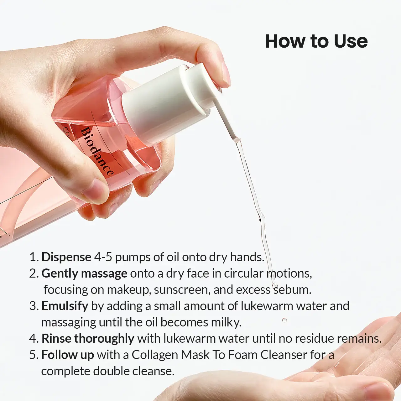 Coastside Skin - Vente Nettoyants pour le visage - Huile démaquillante au collagène Biodance4