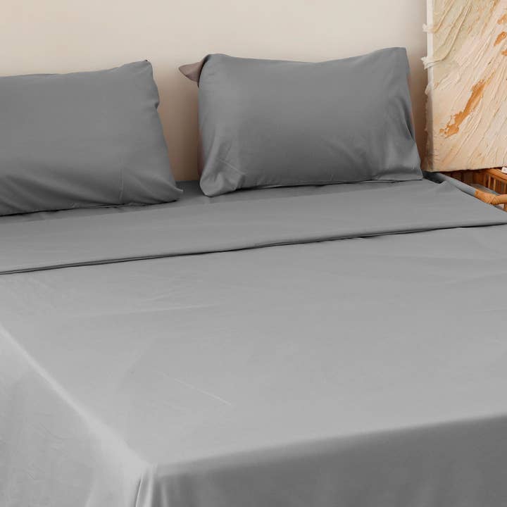 Mörkgrå enfärgad påslakanset för wholesale av BOD HOME