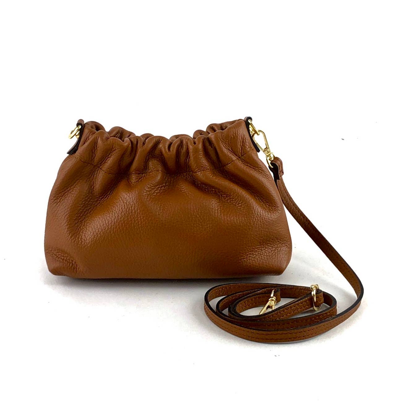 MILANO AMOUR - Vente Sac porté épaule – femme - Petite sacoche sachet GINA en cuir de veau7