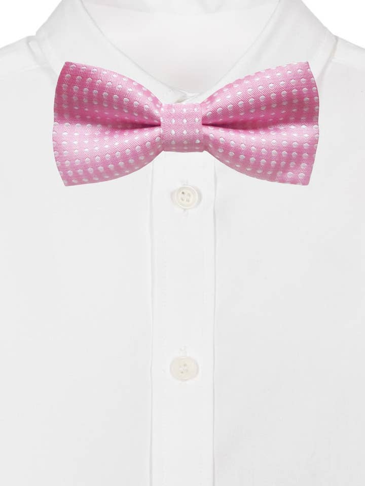 LYSERØD DRENGESLØJFE MED HVIDE PRIKKER for engroshandel hos Josvil