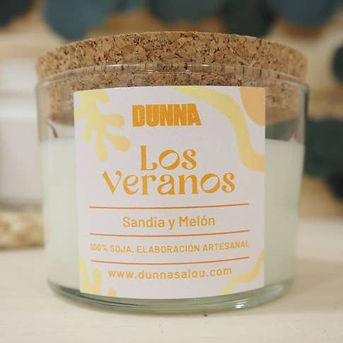 Vela de cera de soja sandia y melon para venta al por mayor de Velas Dunna