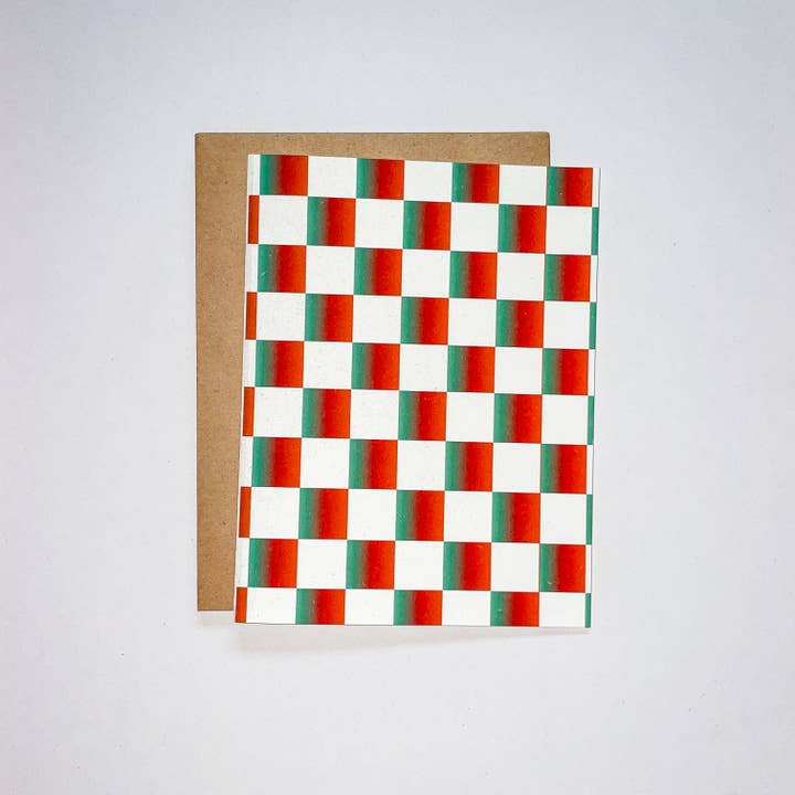 Carte-cadeau de Noël Chèques rouges et verts pour la vente par Iome