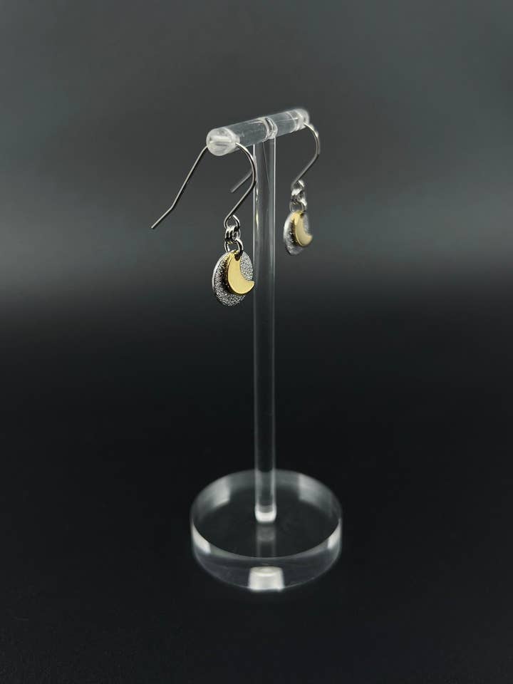 Urania Signaal Maan Oorbellen - Zilver / Goud voor wholesale door Lawless