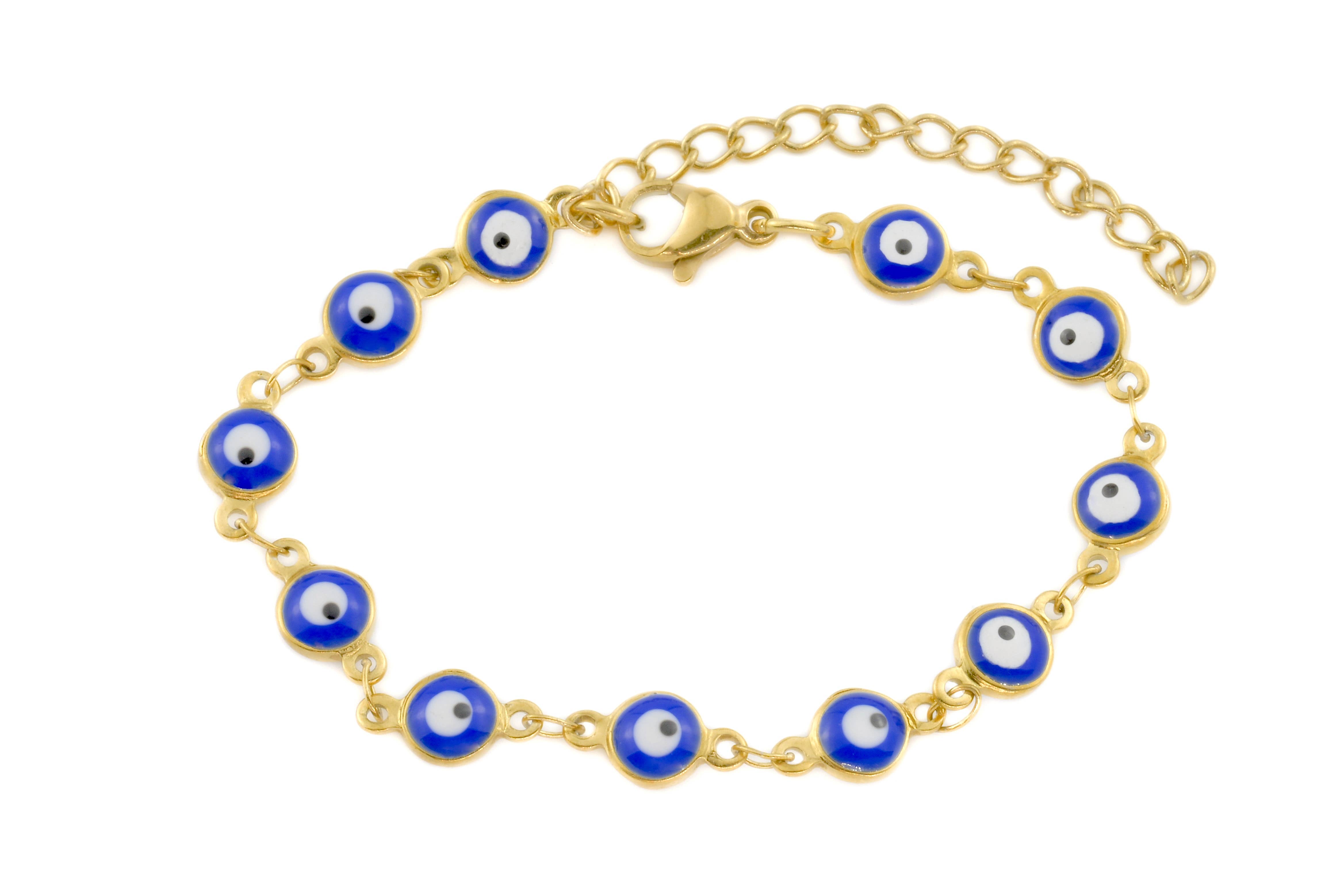 Blueyejewelry - Wholesale Charm/Dangle Bracelet - Evil Eye Bracelet - Tarnish-free Blue Eye Bracelet 5