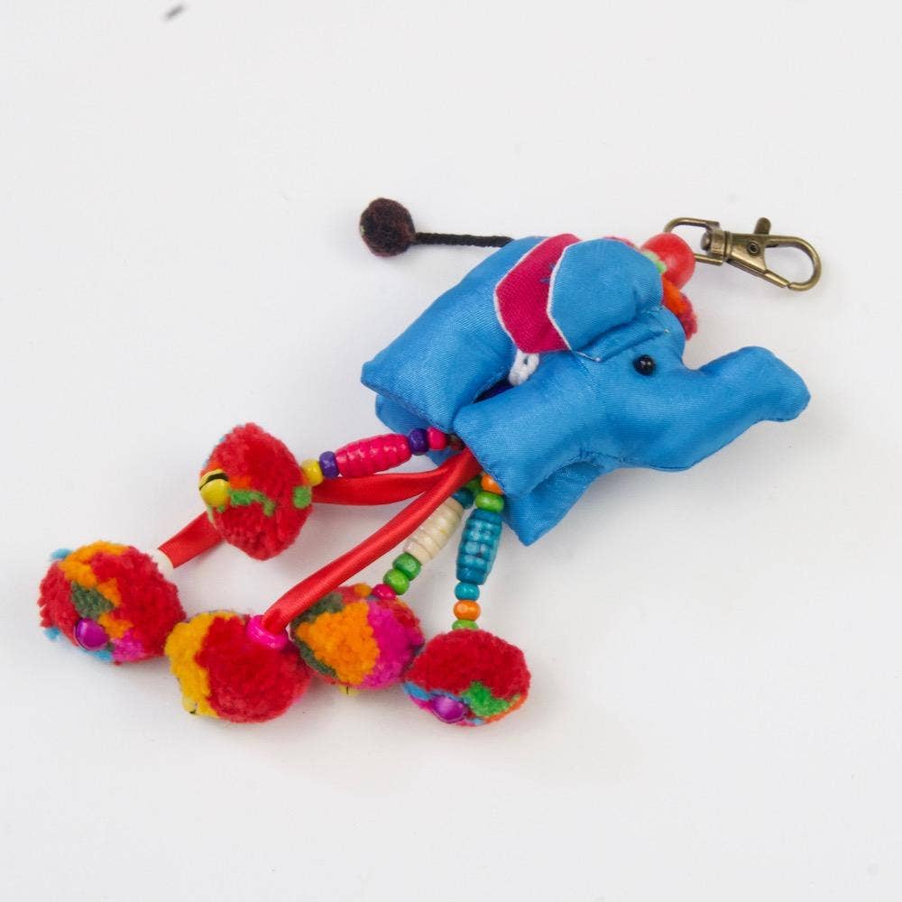 The Elephant Temple - Wholesale Keychain - Women's - Elephant Pom-Pom Key Chain1