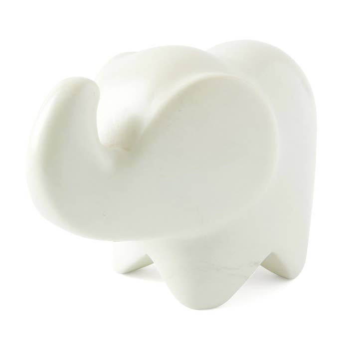 Swahili | AFRICAN MODERN - Wholesale Sculpture - Natural Soapstone Cherub Elephant1
