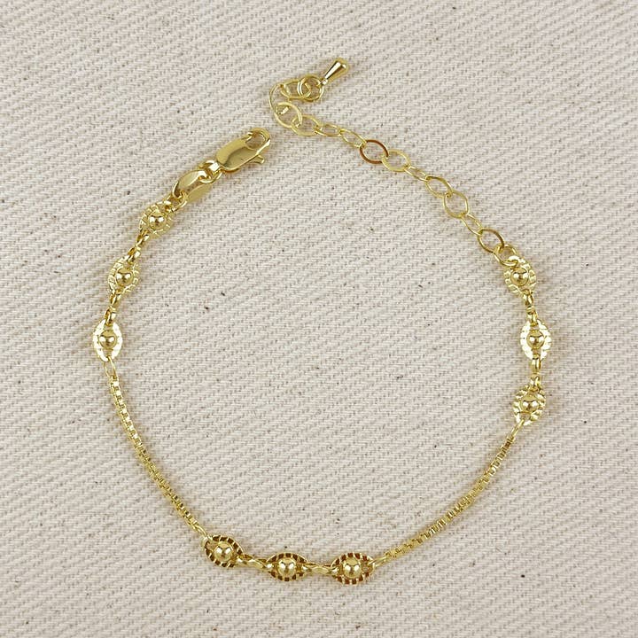 18K Gold Filled Saturn Bracelet for wholesale by GoldFi