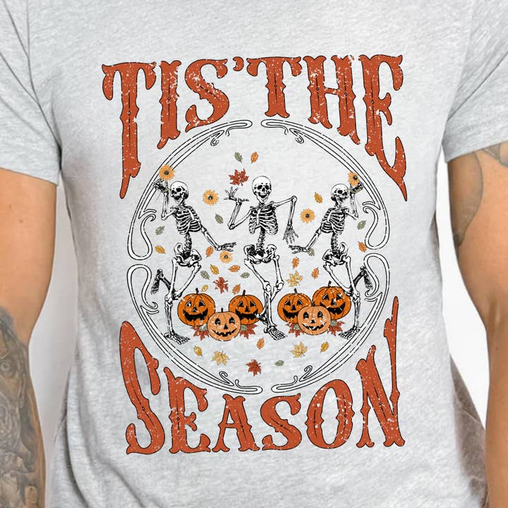 (Shirt nicht im Lieferumfang enthalten) Tis The Season Skellies — COLD PEEL — DTF für den Großhandel von TEELUX