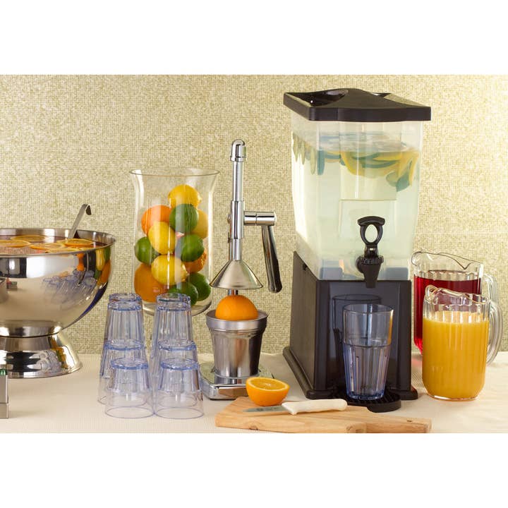 EcoQuality - Wholesale Drink Dispenser - 12 Qt Black Plastic Beverage Dispenser