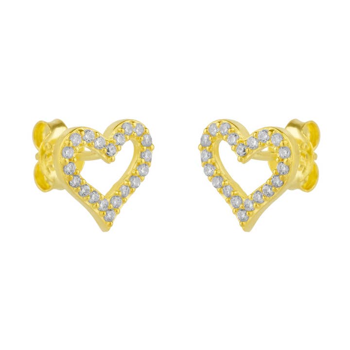 Herz Sterling Silber Ohrstecker für den Großhandel von Spero London