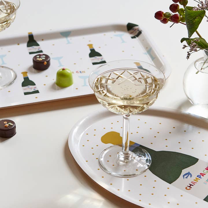 BLU KAT - Wholesale Serving Tray - CHAMPAGNE Serving Tray - 43 x 22 cm2