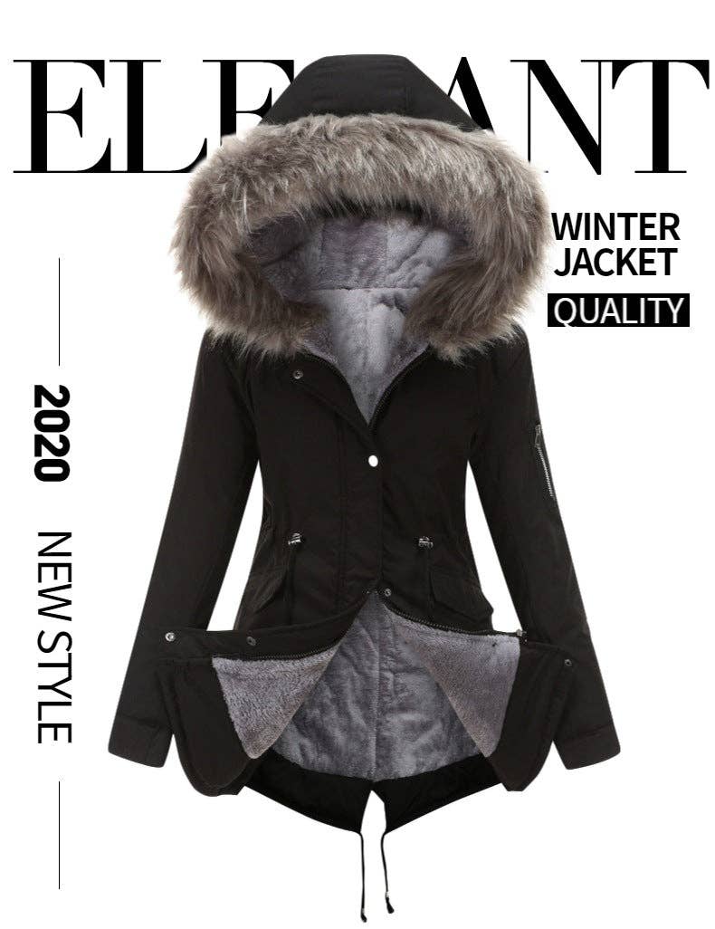 Marayn - Wholesale Coat - Women's - Warm Hooded MidLength Padded Parka Coat  Winter 202557